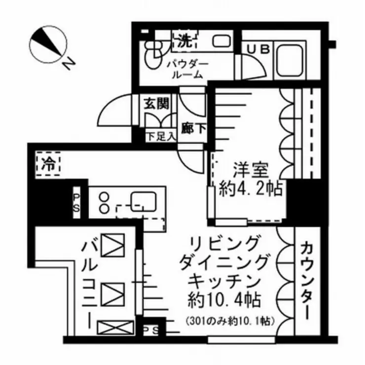 レジディア勝どき 3階階 間取り