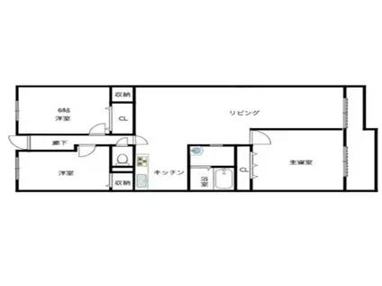 花の北ハイツA棟(3LDK/5階)の間取り写真