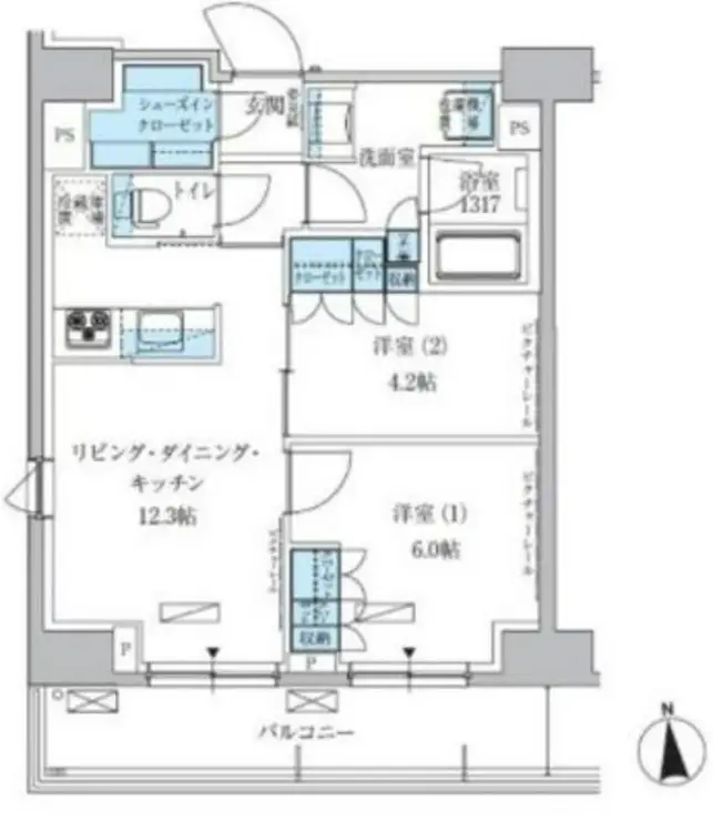 パークアクシス上野三丁目 10階階 間取り