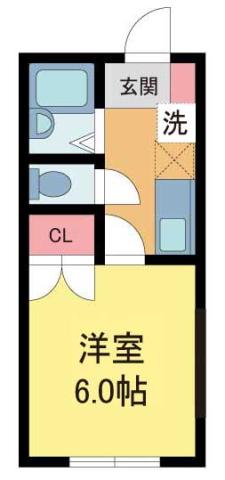 Mモンド(1K/1階)の間取り写真