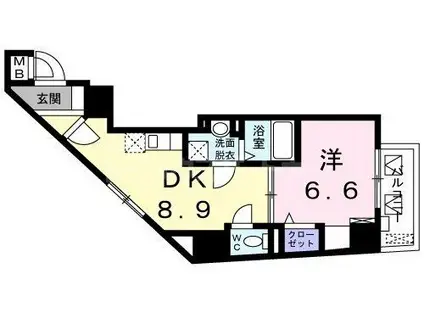 グランドルチェ駒込(1LDK/12階)の間取り写真