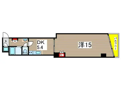 パークサイド千葉(1DK/6階)の間取り写真