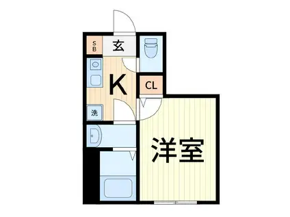 クレシア青戸(1K/1階)の間取り写真