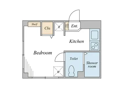 EIコーポ(ワンルーム/1階)の間取り写真