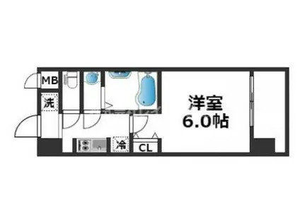 スプランディッド難波II(1K/11階)の間取り写真