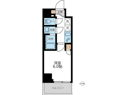 オーキッドレジデンス西川口(1K/6階)の間取り写真