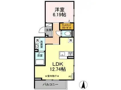 マーリエ I(1LDK/3階)の間取り写真