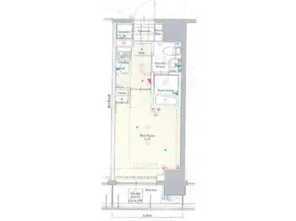 グラントゥルース練馬III(1K/5階)の間取り写真