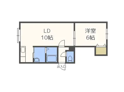 ベルツリーIII(1LDK/3階)の間取り写真