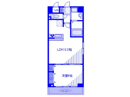 BRANCHE KT(1LDK/2階)の間取り写真