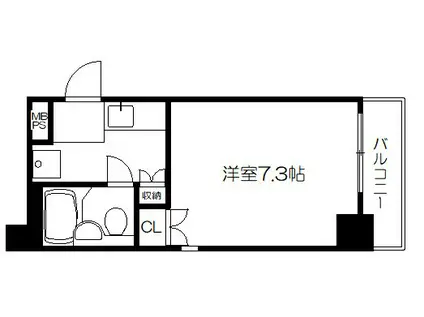 デ・リード 京都東洞院(1K/4階)の間取り写真