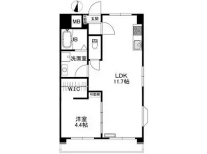 橘センタービル(1LDK/6階)の間取り写真