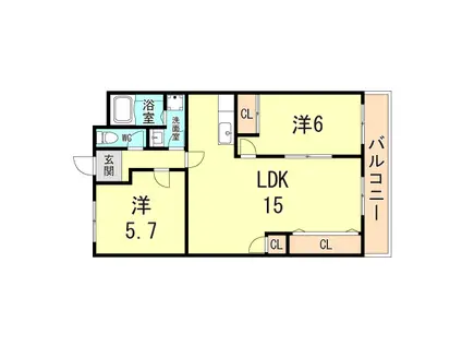ハイムアゼーリア(3LDK/8階)の間取り写真