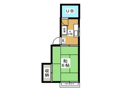 ハウス下北沢(1K/2階)の間取り写真