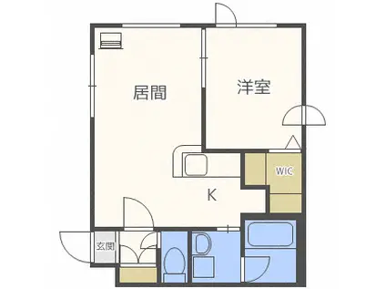 FAHRER NANGO(1LDK/2階)の間取り写真