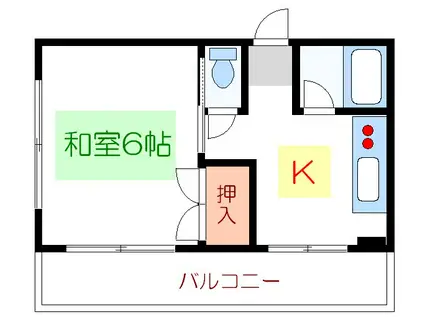 シャンテスズキ(1K/3階)の間取り写真