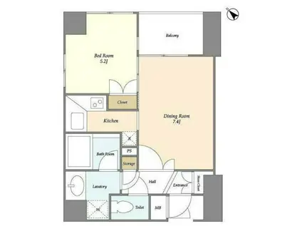 パレステュディオ渋谷ステーションフロント(1DK/9階)の間取り写真