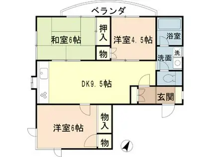 アネックス大宮6期(3DK/2階)の間取り写真