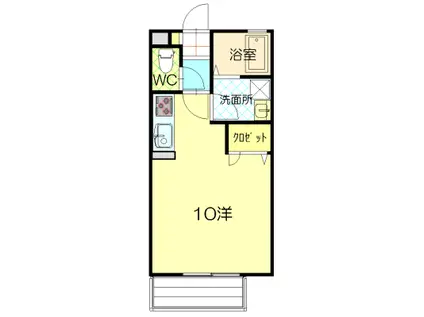 SINCERE(ワンルーム/1階)の間取り写真