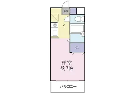 FABULOUS(ワンルーム/2階)の間取り写真