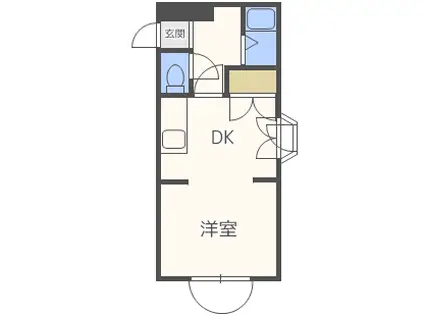 プレジデントシティ神宮(1DK/4階)の間取り写真