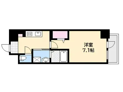 グランエッセ(1K/9階)の間取り写真