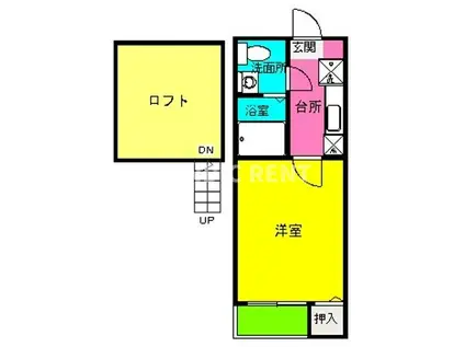 アイゼン竹下II(1K/1階)の間取り写真