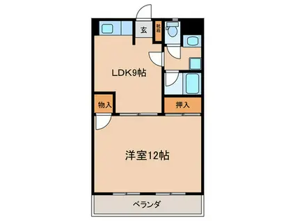 マンションこいずみ(1LDK/5階)の間取り写真