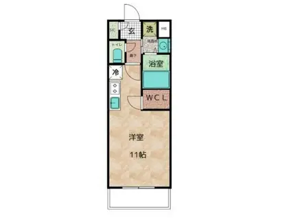 CERESDAIMON(ワンルーム/2階)の間取り写真