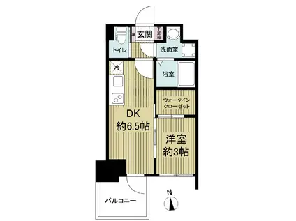 セレニテ堺筋本町リアン(1DK/11階)の間取り写真