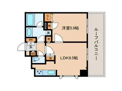 CREST本郷(1LDK/2階)の間取り写真