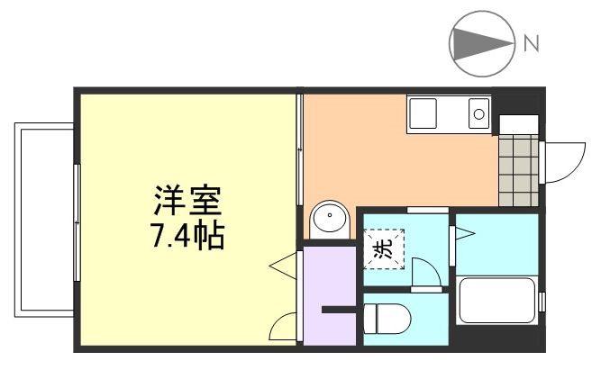 EARL′S COURT(1K/2階)の間取り写真
