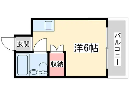 コレクション中崎Ⅱ(ワンルーム/2階)の間取り写真