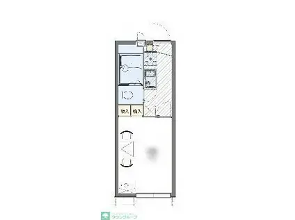 レオパレスコーワ ビレッジ(1K/2階)の間取り写真