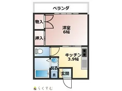 第3コーポヴィラ(1K/2階)の間取り写真
