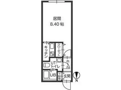 ル・ノール平岸通(1K/4階)の間取り写真