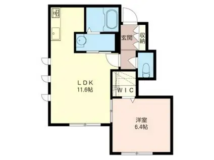 RETOUR 小竹向原(1LDK/1階)の間取り写真