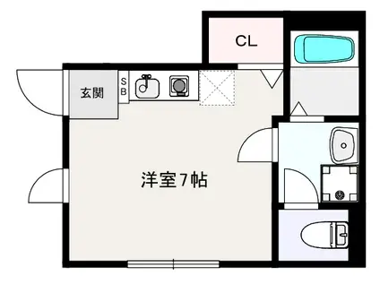 クラッソ笹塚II(ワンルーム/1階)の間取り写真