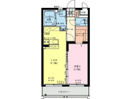 マリア・レ・セーナ(1LDK/1階)の間取り写真