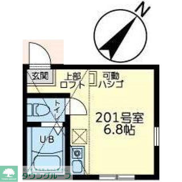 ユナイト小机アペリティフ(ワンルーム/2階)の間取り写真
