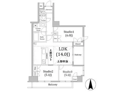 ジェイパーク梅島(3LDK/10階)の間取り写真