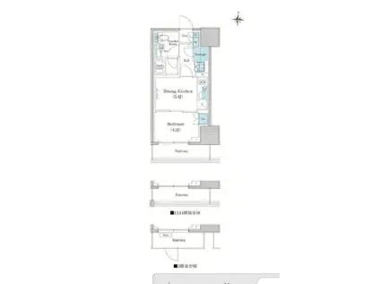 スタイリオ蒲田ウエスト(1DK/6階)の間取り写真