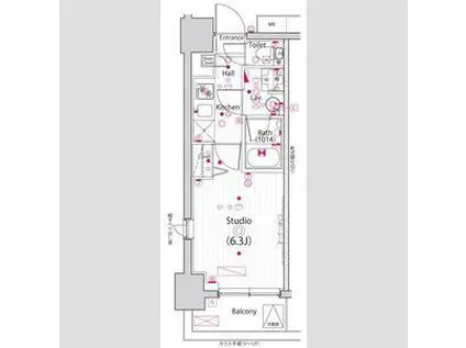 ガーラ・グランディ川口並木(1K/7階)の間取り写真