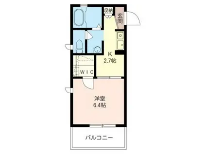 シャルム元住吉(1K/2階)の間取り写真