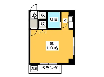 こんあもーれ(1K/3階)の間取り写真