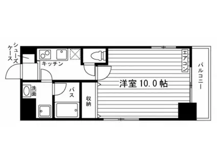 CASA FELICE(1K/6階)の間取り写真