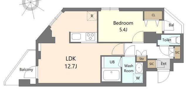 S-RESIDENCE北綾瀬AWESOME(1LDK/4階)の間取り写真