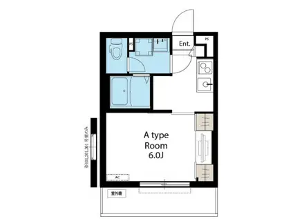 リブリ・コズミック矢向(1K/1階)の間取り写真