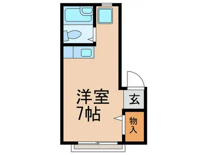 ドミール・ホワイト(ワンルーム/2階)の間取り写真