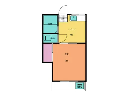 アイ・ティ・コート(1K/1階)の間取り写真